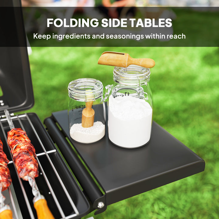 Two-Burner Portable Suitcase BBQ - Black
