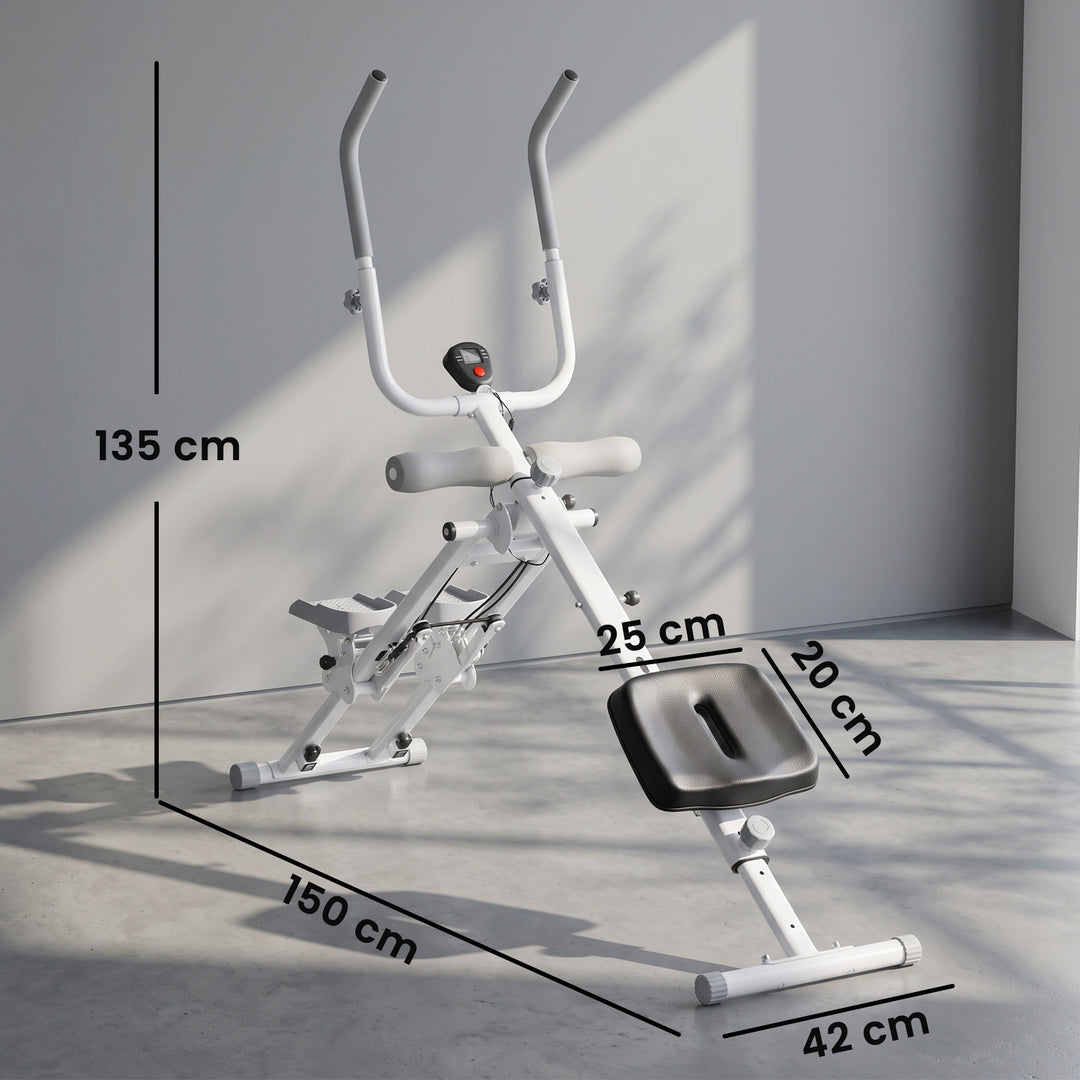 2-in-1 Ab Machine and Stair Stepper, Foldable Ab Trainer and Climbing - view 3