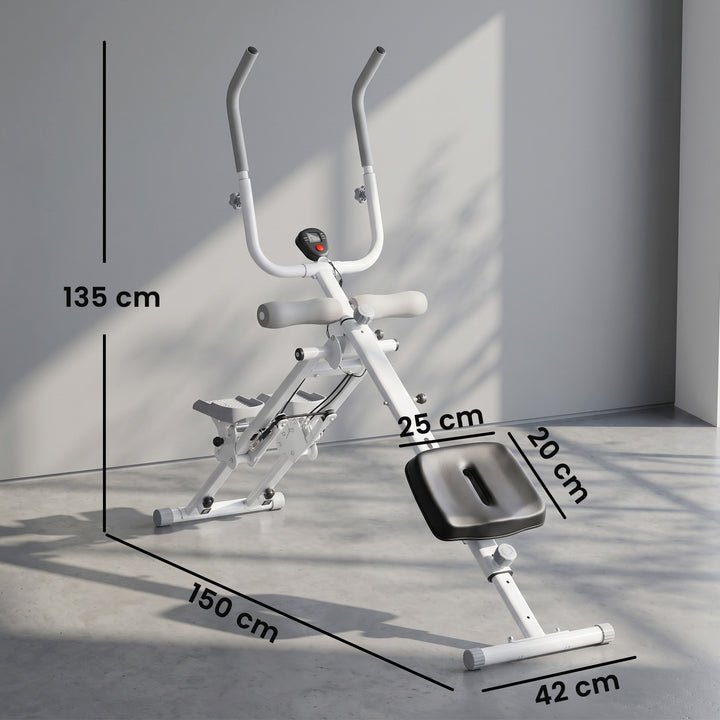 2-in-1 Ab Machine and Stair Stepper, Foldable Ab Trainer and Climbing - view 3