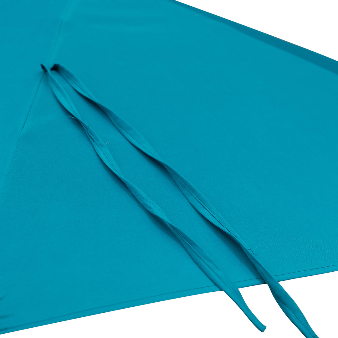 4.6m Double Garden Parasol - Sky Blue