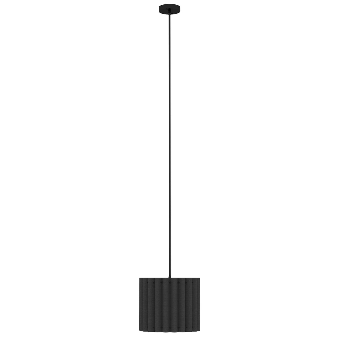 Linen Pendant Light, Modern Wave Ceiling Light Shade, E27 Lampshade for Living Room, Bedroom, Kitchen, Hallway, Black