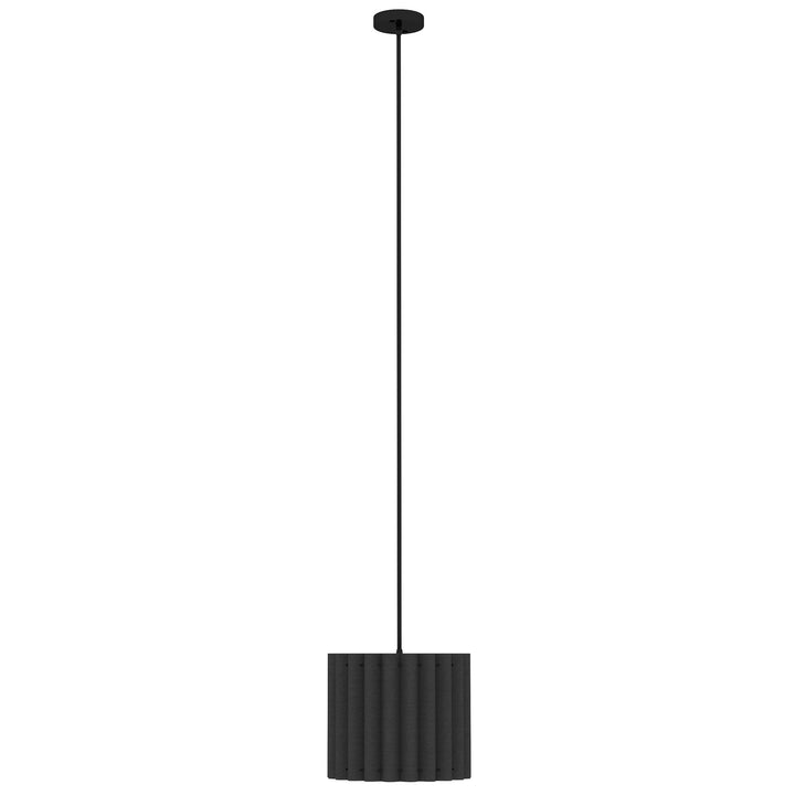 Linen Pendant Light, Modern Wave Ceiling Light Shade, E27 Lampshade for Living Room, Bedroom, Kitchen, Hallway, Black