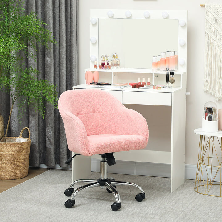 46-56 cm Teddy Fleece Office Chair - Pink