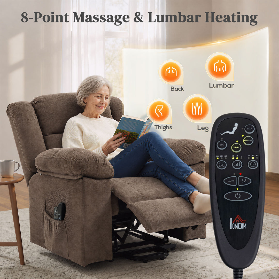 Oversized Riser Recliner Chair with Massage and Heat, Power Lift - view 5