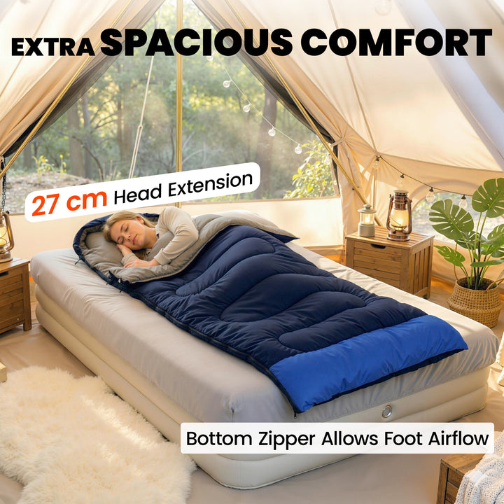 Sleeping Bag for Adults, Lightweight &amp; Compact Sleeping Bag, 3 Seasons