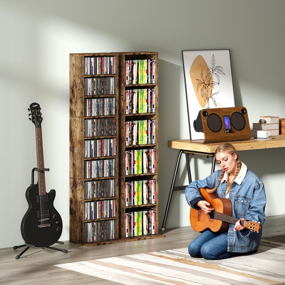 MCL 260 Narrow CD Storage Unit - Rustic Brown