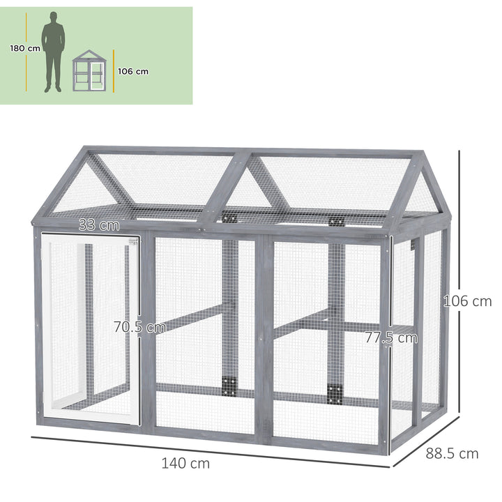 Large Chicken Run, Wooden Chicken coop, with Combinable Design - Wood Effect