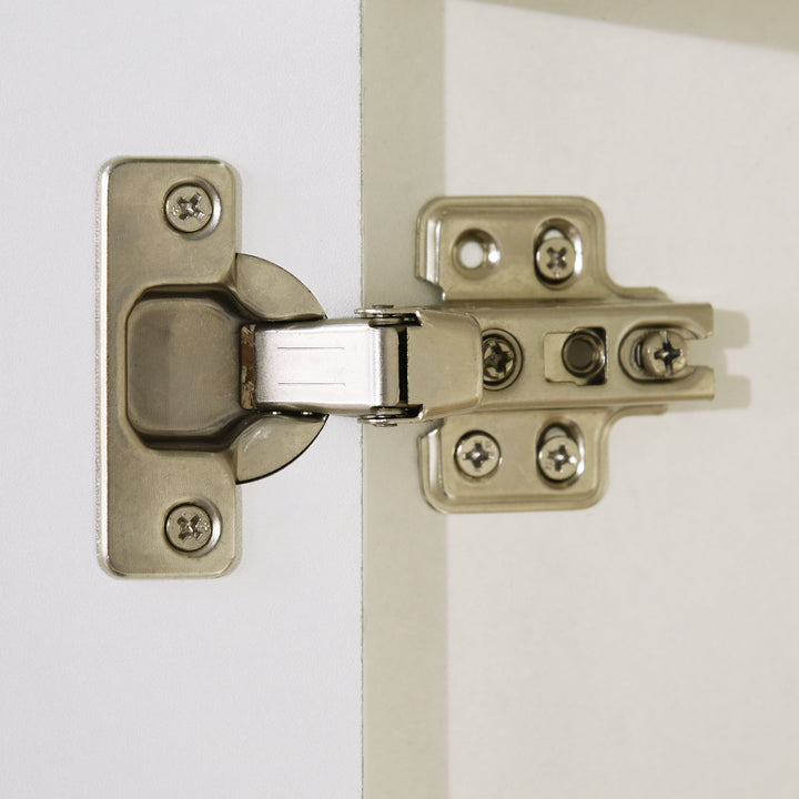 MCL Tall Bathroom Cabinet with Adjustable Shelves, 5-Tier Modern Freestanding Tallboy with Storage Cabinets, White