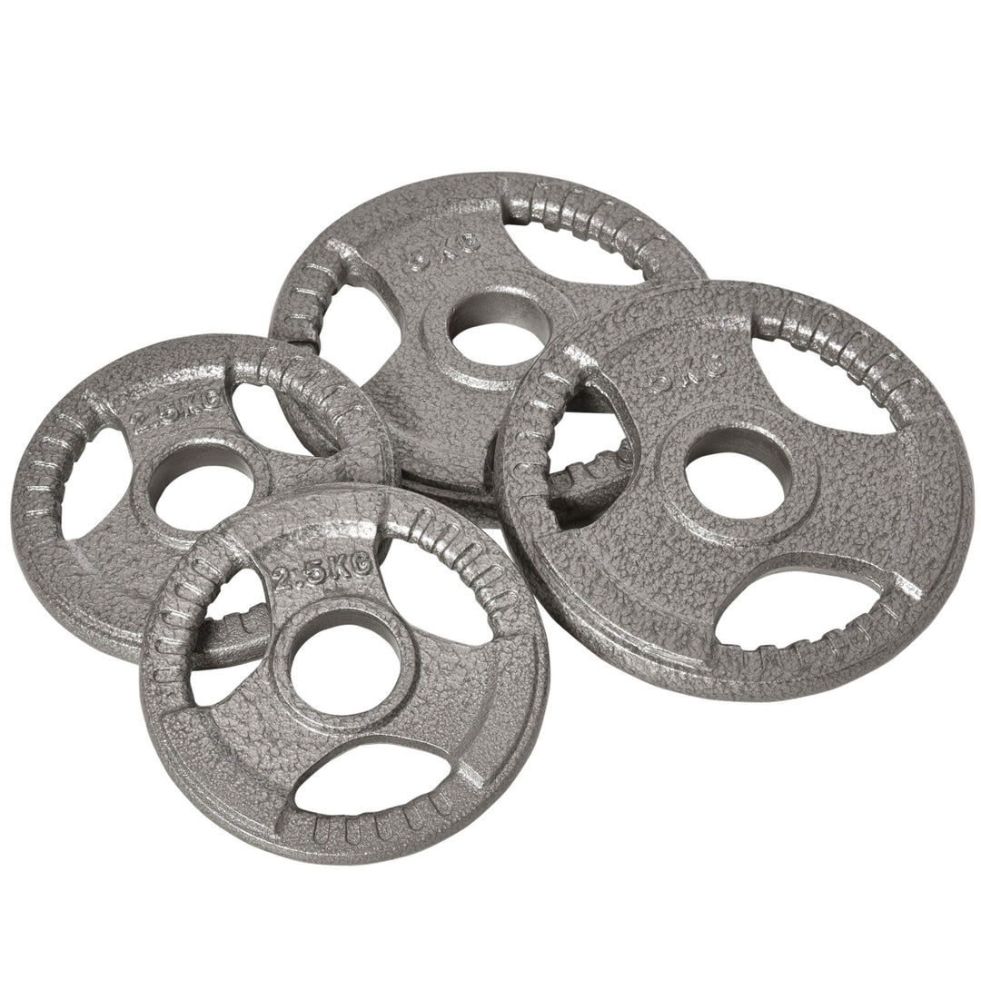 Set of 4 Weight Plate for 2 inch/5cm hole Dumbbell Handle Bar 15kg Dumbbell Plates Barbell Weight 2 x 5kg, 2 x 2.5kg