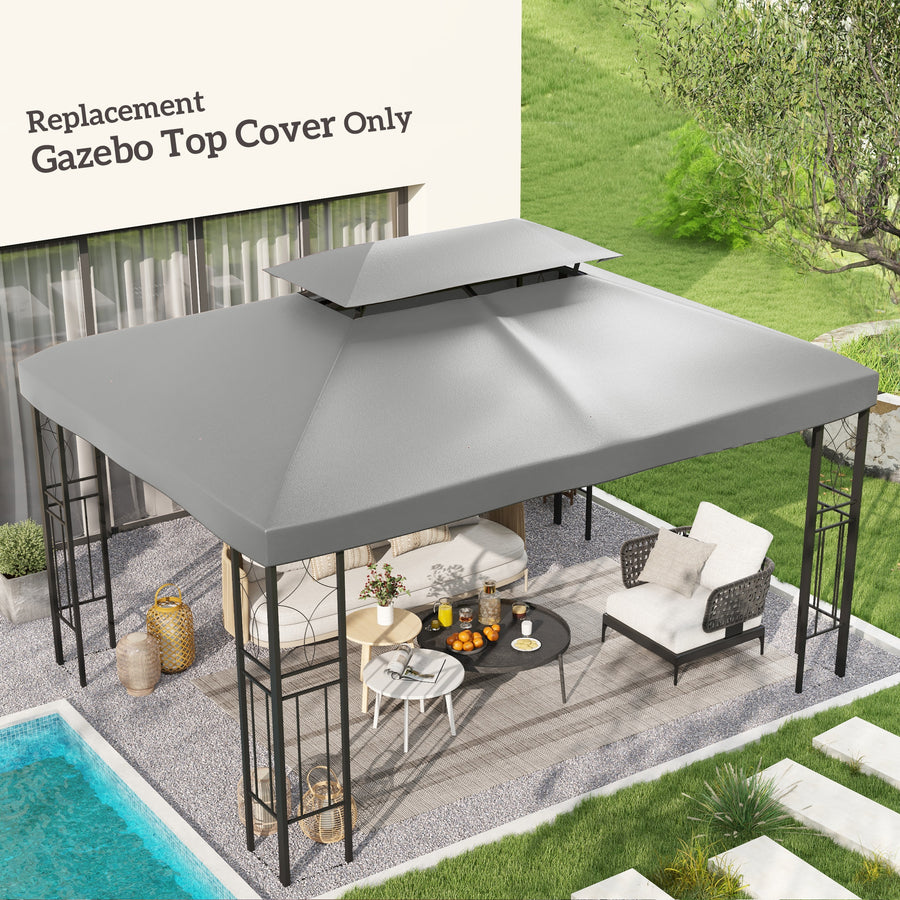 Gazebo Roof Replacement, for 3 x 4m Frames - Light Grey