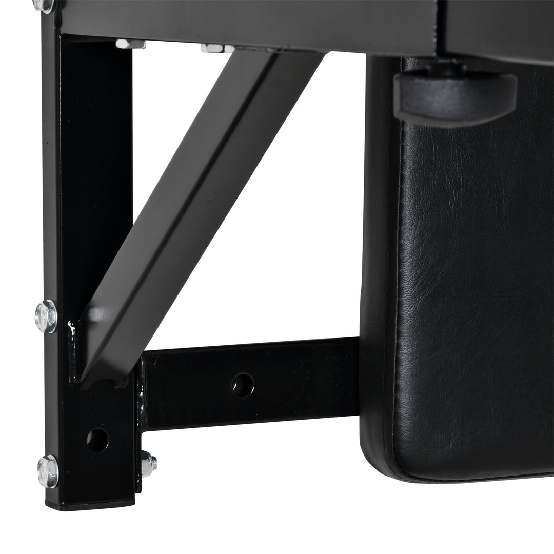 HOMCOM Wall Mounted Dip Station Rack-Black