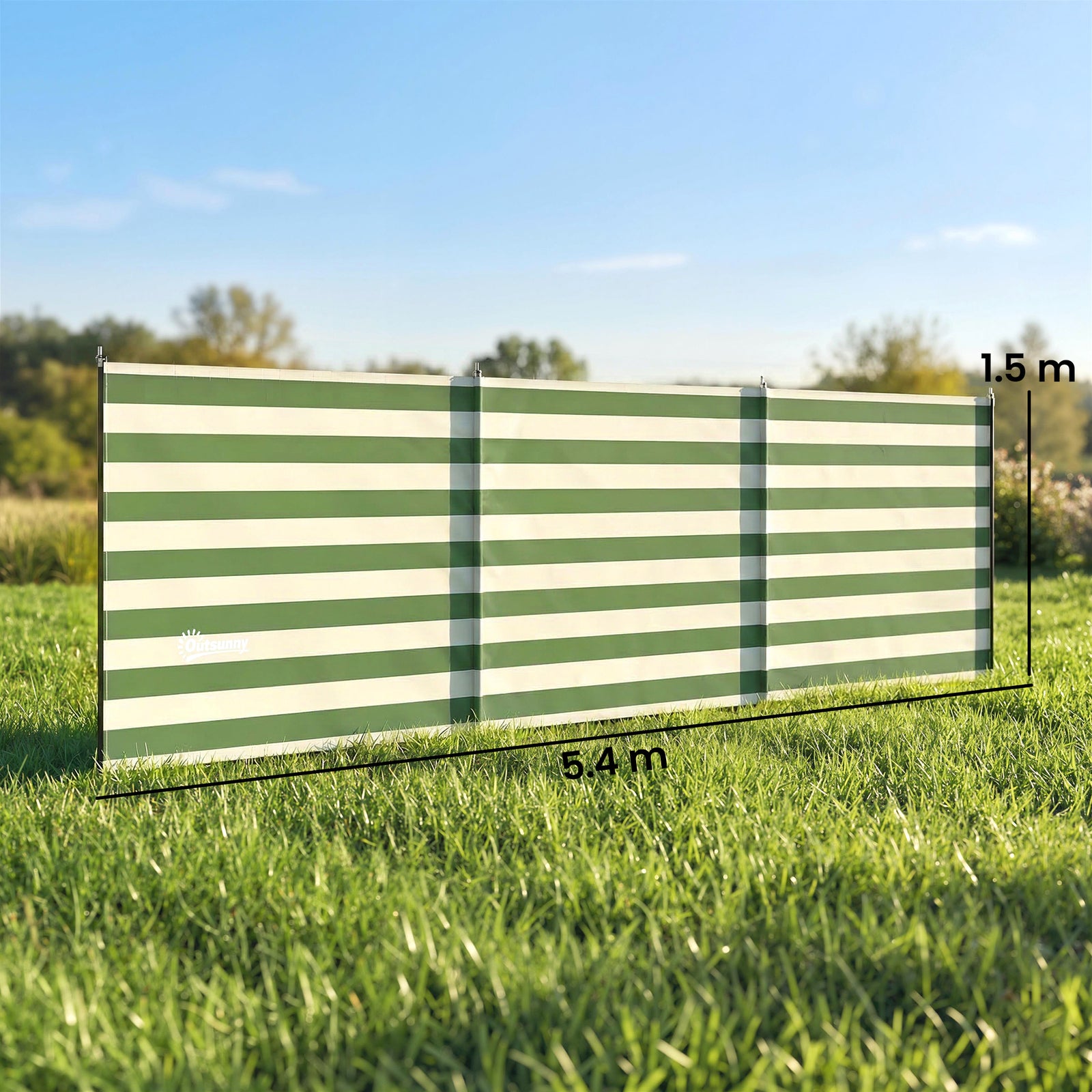 4 Pole Camping Windbreaks, Beach Wind Shield Shelter with Carry Bag an