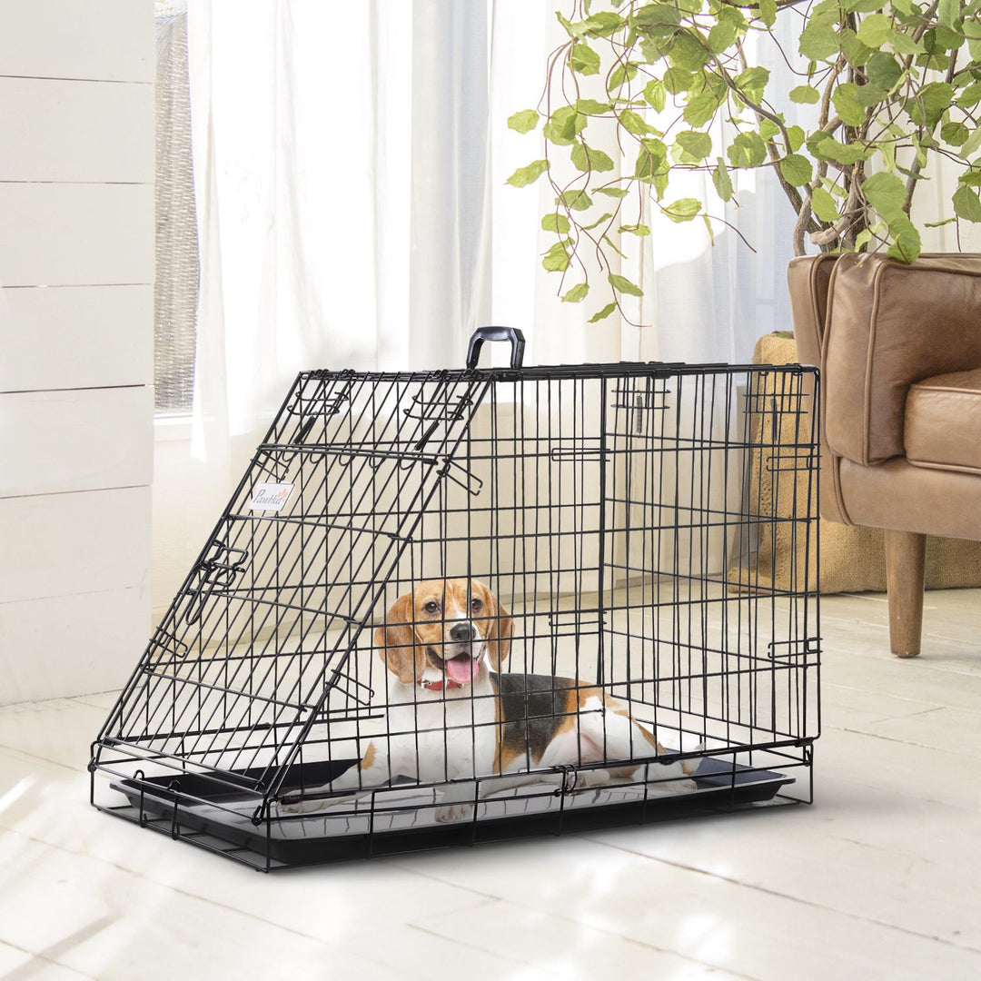 MCL Trapeze Collapsible Dog Pet Travel Box Cage Removable Tray 93 x 58 x 65cm