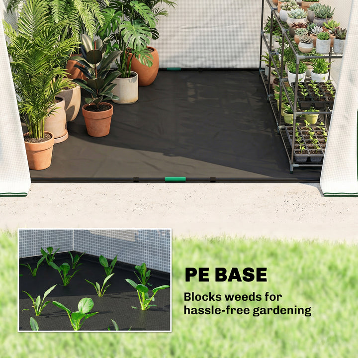 Walk-in Greenhouse for Outdoors with Steel Frame, Large Plant House wi