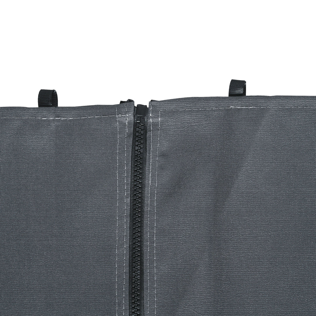Replacement Gazebo Curtains 4-Panel Sidewalls with Zipper for 3 x 3 (M) Yard Gazebos Canopy Tent, Dark Grey