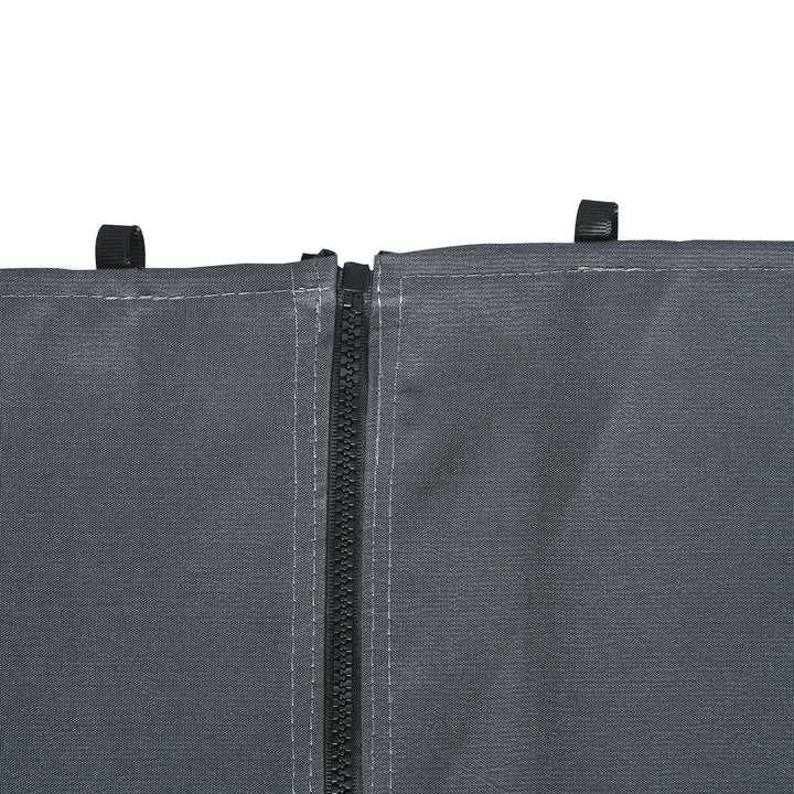 Replacement Gazebo Curtains 4-Panel Sidewalls with Zipper for 3 x 3 (M) Yard Gazebos Canopy Tent, Dark Grey
