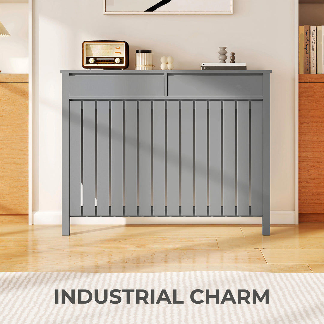 93 x 119cm Modern Radiator Cover - Grey