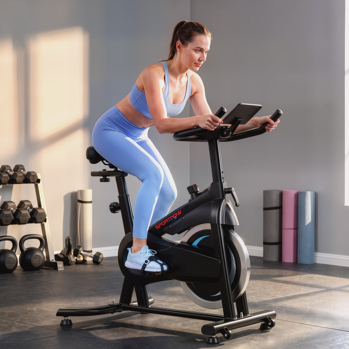 Exercise Bike, Indoor Stationary Bike with Smart APP, 0-100% Magnetic - view 2