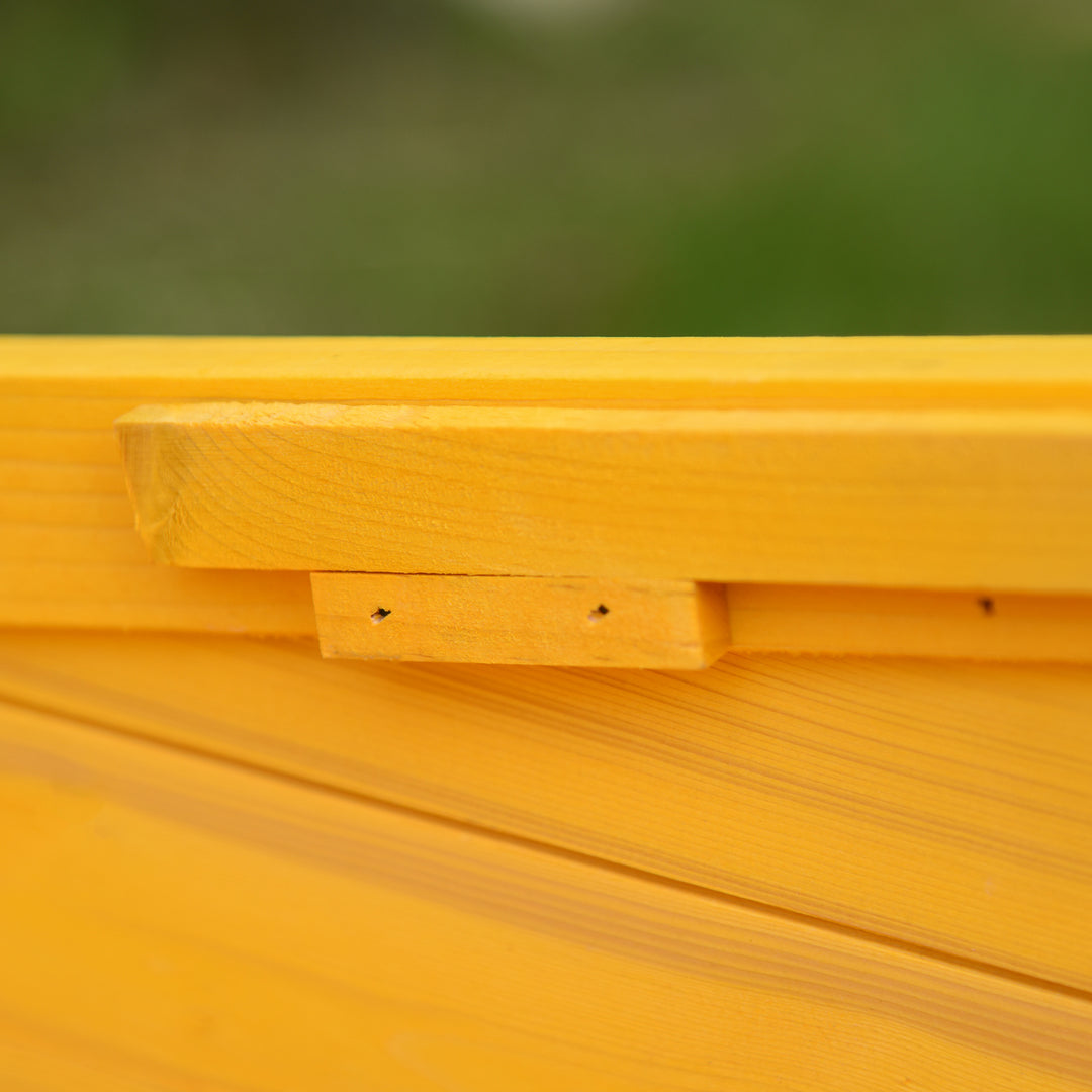 MCL Garden Wooden Cat House Hide Cage Outdoor Pet Play Home Waterproof Roof Kitty Shelter Kennel w/ith Door & Window