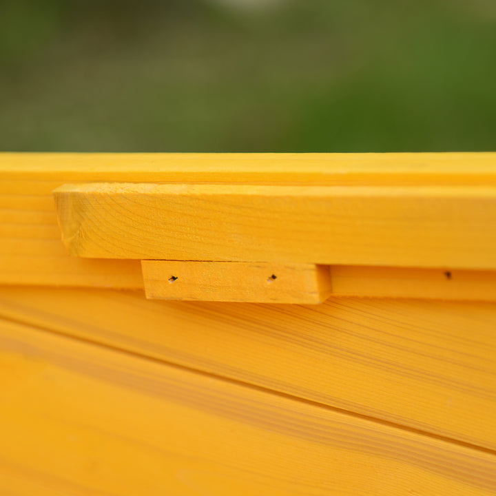 MCL Garden Wooden Cat House Hide Cage Outdoor Pet Play Home Waterproof Roof Kitty Shelter Kennel w/ith Door & Window