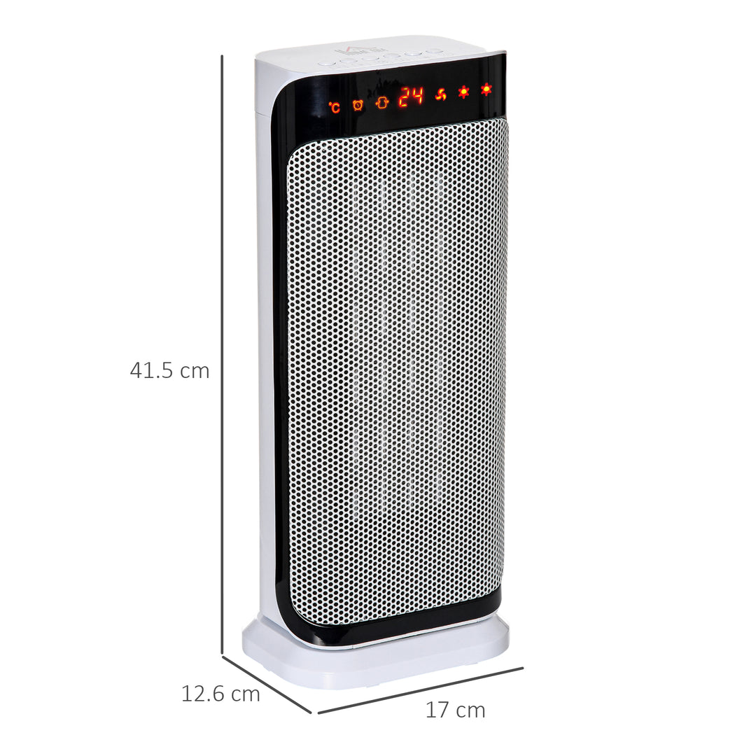 2000W Electric Heater, PTC Ceramic Portable Fan Heater with Overheating & Tip-Over Protection, 8H Timer, 45° Oscillating Heater for Home, Office, Study, Bedroom