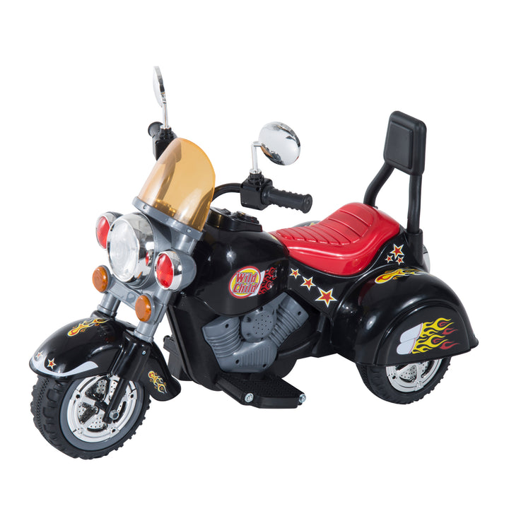 HOMCOM Electric Motorbike for Kids 6V Battery Powered Ride On Motorcycle with Lights and Sounds for 3-6 Years, Black | Aosom UK