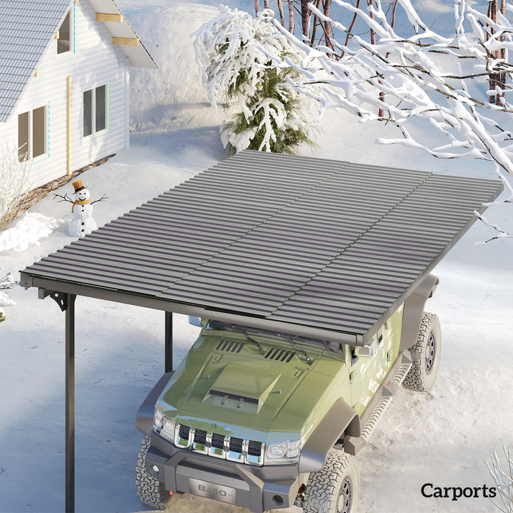 Set of 12 Corrugated Steel Roof Sheet Panels - Light Grey