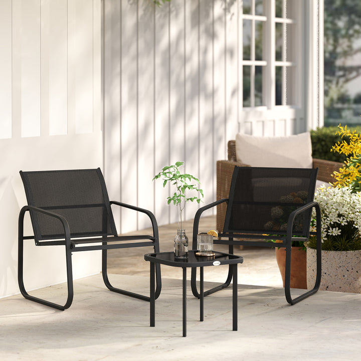 Three-Piece Garden Seating Set - Black