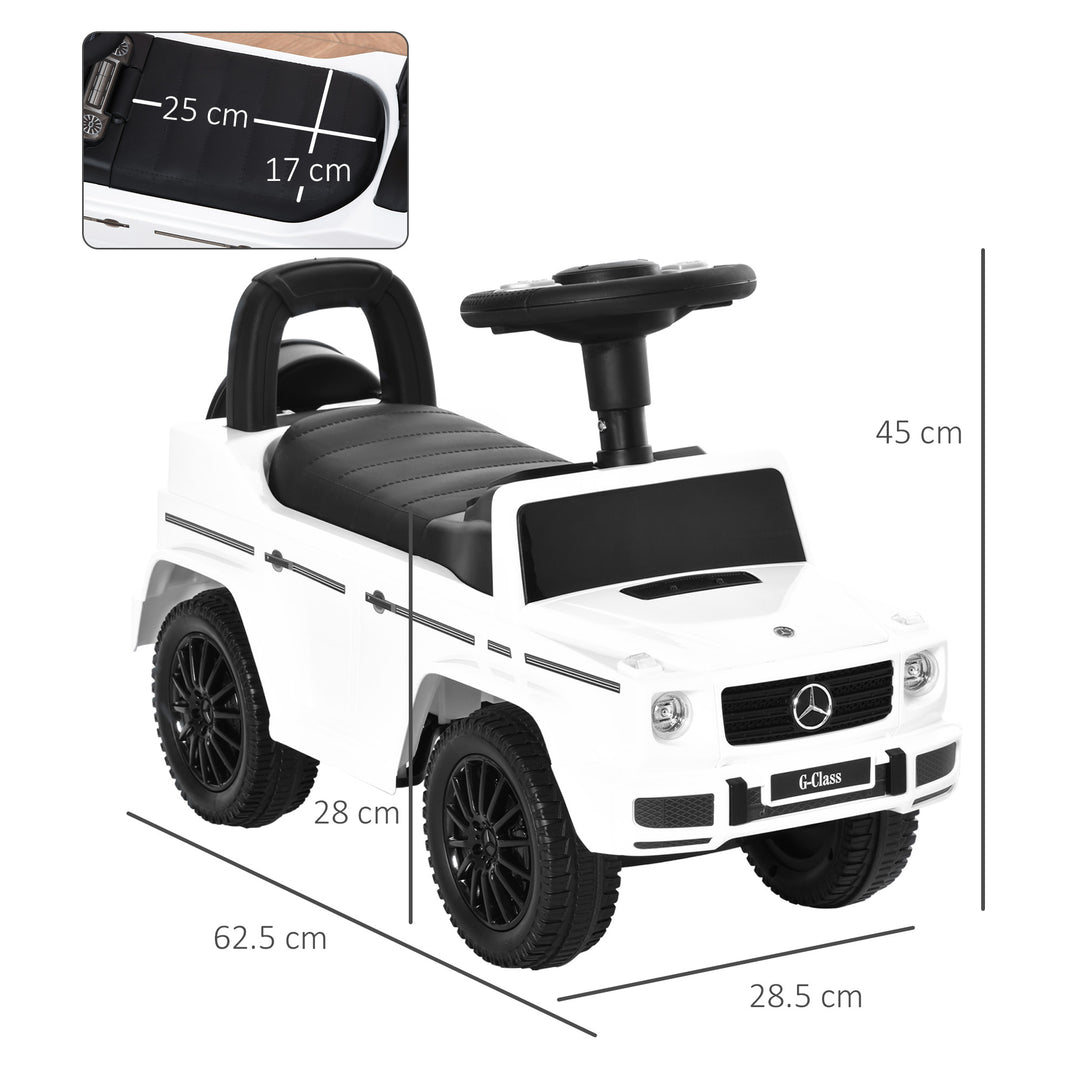 MCL 3 in 1 Kids Ride On Car G350 Licensed Foot To Floor Slider Toddler Push Along NO POWER White 12-36 months
