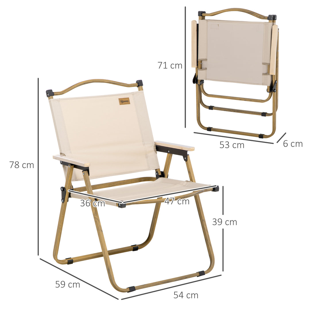 Camping Chair for Adults, Lightweight Folding Chair, Portable Chair for Camping, Fishing, Beach and Outdoor Travel, Khaki