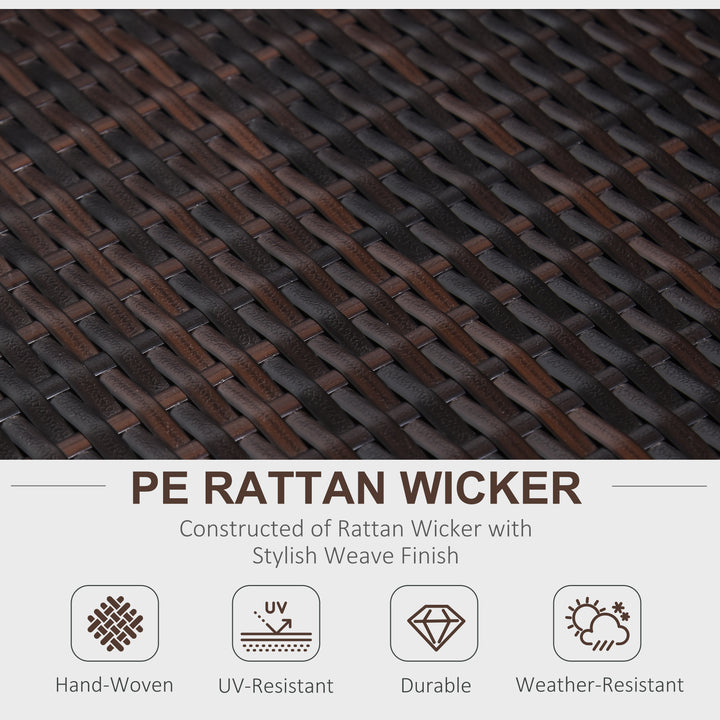 MCL 6-Seater Rattan Sofa Furniture Set W/Cushions, Steel Frame-Brown