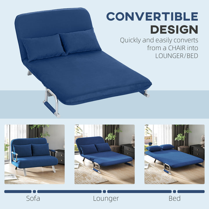 MCL Two-Seater Click-Clack Sofa Bed - Dark Blue