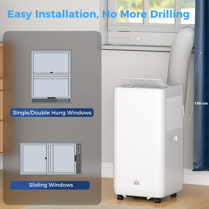 12,000 BTU 5-in-1 Mobile Air Conditioner, 35m² Radius - White