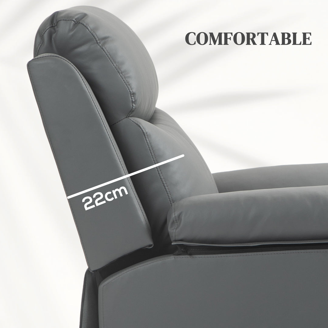 Faux Leather 70° Electric Riser Recliner Chair, Charcoal Grey