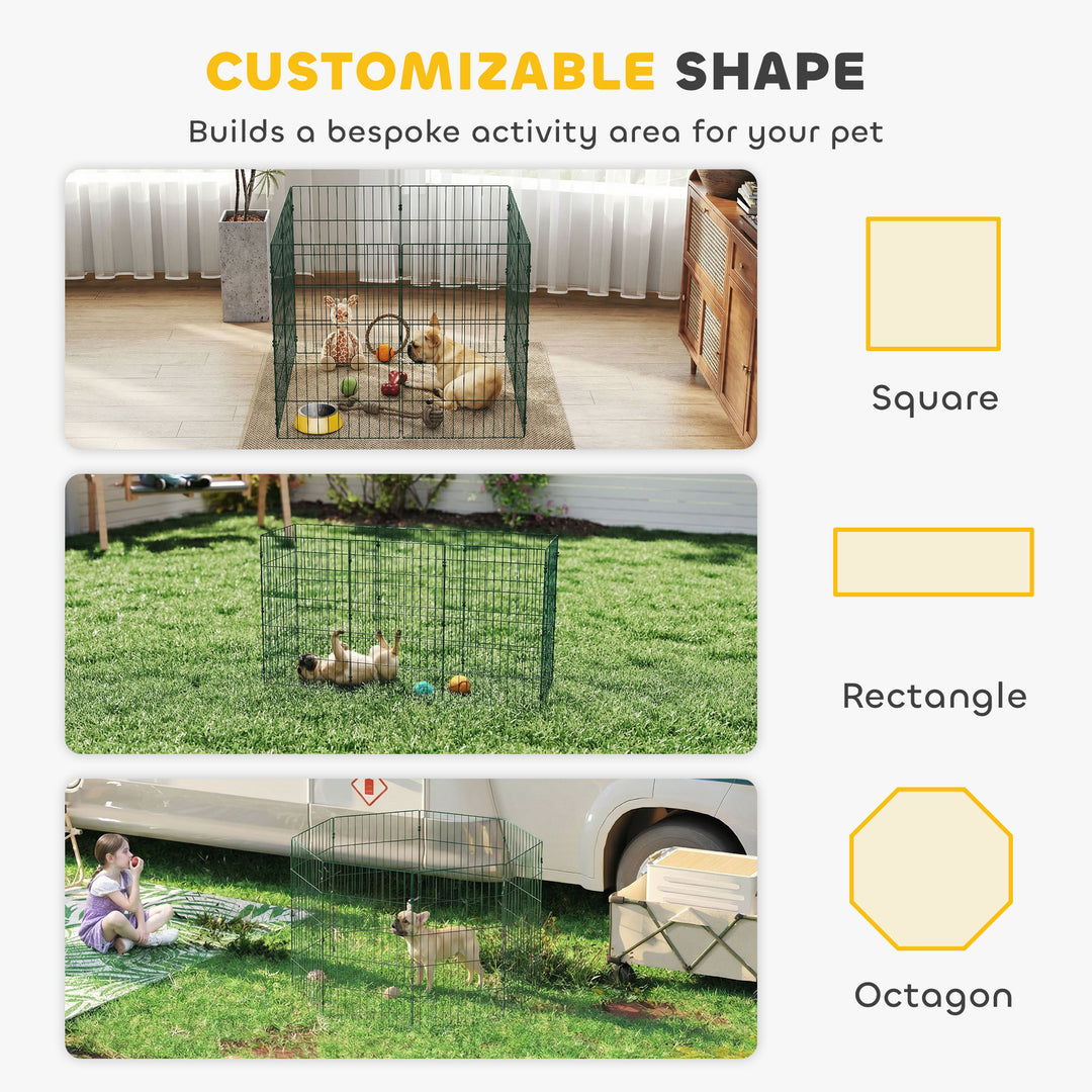 8 Panel Pet Playpen for Medium Dogs Indoor Outdoor 80 cm Height