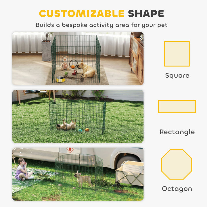 8 Panel Pet Playpen for Medium Dogs Indoor Outdoor 80 cm Height