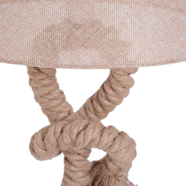 MCL Table Lamp Bedside Light Indispensable Nautical Twisted Rope Glow E27 Bedroom Living Room Beige