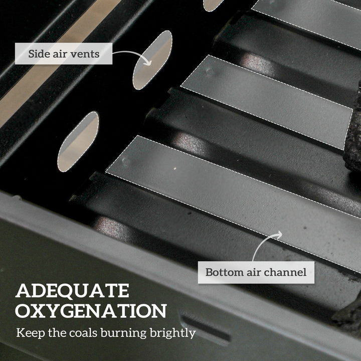 Foldable Charcoal Grill - Black