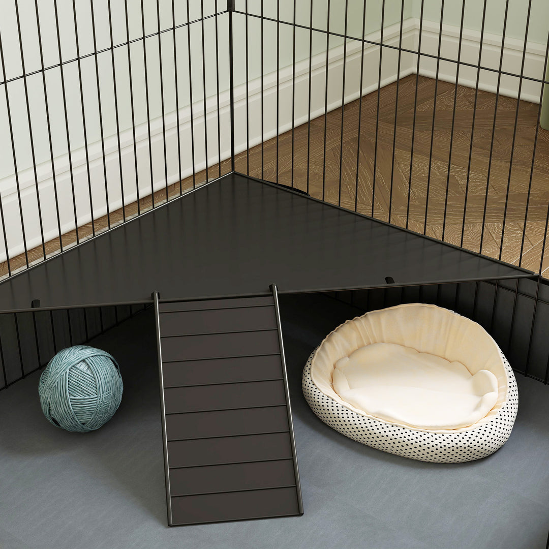 2 in 1 Guinea Pig Cage, Rabbit Cage Pet Playpen with 2 Separate Area, Waterproof Oxford Fabric Floor for Hedgehogs
