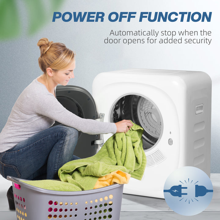 4kg Vented Tumble Dryer with 5 Drying Mode, 800W Compact Freestanding 