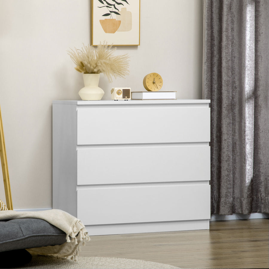 Chest of Three Drawers - White