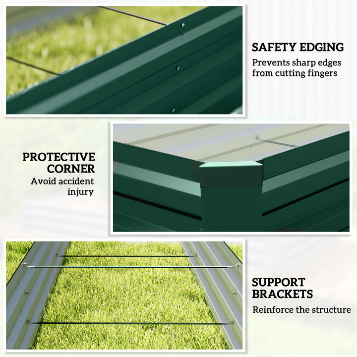 60 x 240cm Galvanised Steel Planter, with Open Bottom