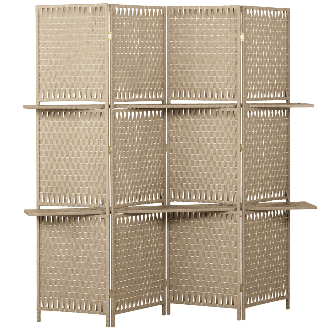 Wave Fibre Freestanding Folding Privacy Screen Panels, Room Divider, N