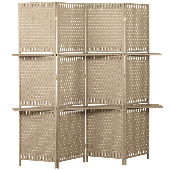 Wave Fibre Freestanding Folding Privacy Screen Panels, Room Divider, N