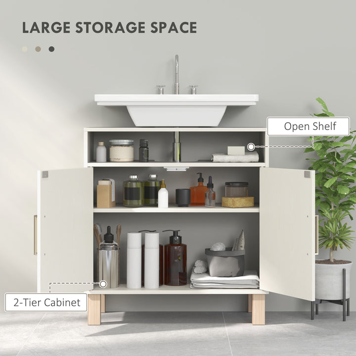Under Sink Cabinet for Basin without Pedestal - Cream White