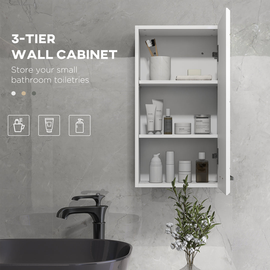 Bathroom Wall Cabinet, High Gloss Bathroom Storage Cabinet with Soft-C