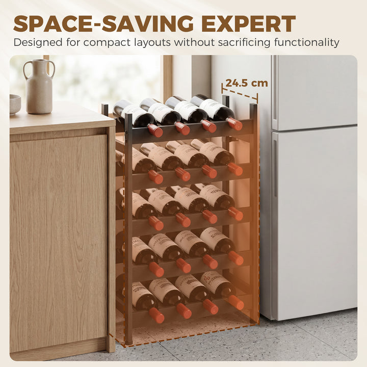Wine Rack Freestanding Industrial Liquor Cabinet 5-Tier 20 Bottles Bar