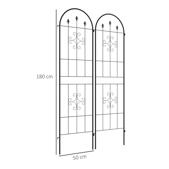 Set of Two Spiral Anchor Garden Trellis Panels