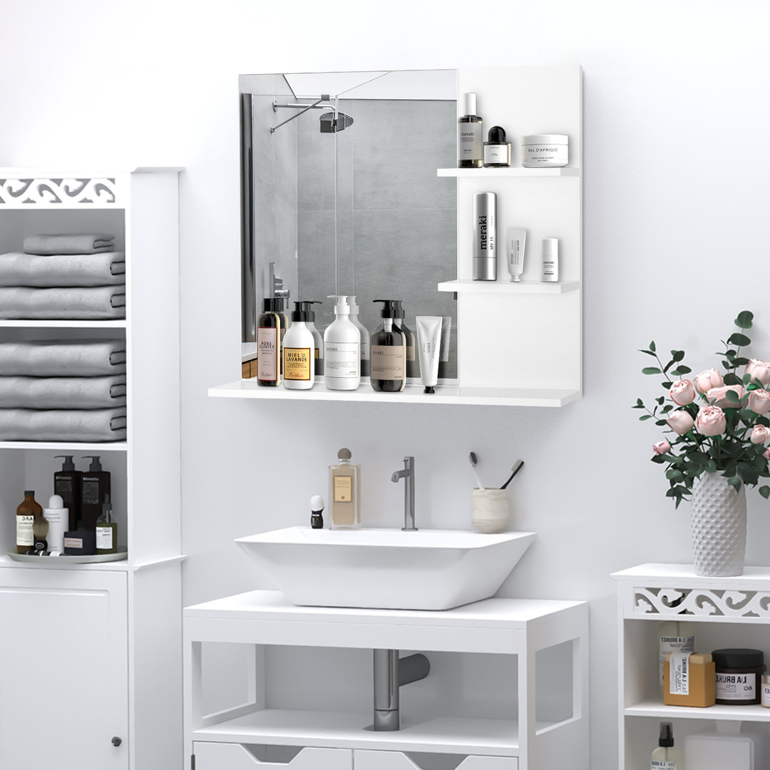 Modern Bathroom Mirror, Wall-mounted Vanity Mirror with 3 Tiers - view 2
