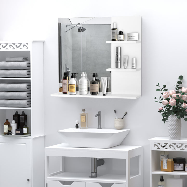 Modern Bathroom Mirror, Wall-mounted Vanity Mirror with 3 Tiers - view 2